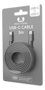 Fresh 'n Rebel kabel USB-C naar USB-C 3m Storm Grey-Rechterzijde