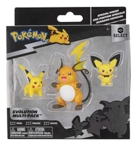 Pokémon figurine Evolution Multipack - Pichu, Pikachu et Raichu
