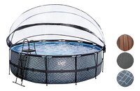 EXIT piscine avec coupole et pompe à chaleur Ø 4,88 x H 1,22 m-Aperçu
