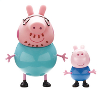 2 figuren Peppa Pig Papa Pig en George