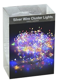 Clusterverlichting microled 100 lampjes koud wit-Vooraanzicht