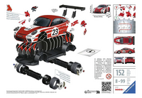Ravensburger 3D-puzzel Porsche 911 GT3 Cup Salzburg Design-Achteraanzicht