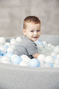 KIDKII ballenbad lichtgrijs Ø 90 x H 30 cm + 150 balletjes-Afbeelding 3