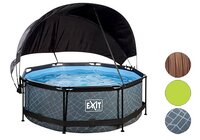 EXIT piscine avec dôme pare-soleil Ø 2,44 x H 0,76 m