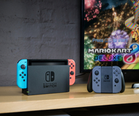 Nintendo Switch Console met extra autonomie rood/blauw-Afbeelding 3