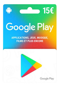Carte-cadeau Google Play 15 euros