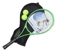 Angel Sports tennisracket 25' met 2 ballen groen/zwart