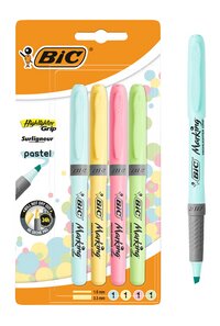 Bic fluostift Highlighter Grip Pastel - 4 stuks-Artikeldetail