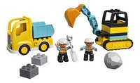 LEGO DUPLO 10931 Truck & Graafmachine met rupsbanden-Vooraanzicht