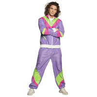 Verkleedpak  Retro dude purple XL