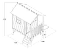 EXIT maisonnette en bois Loft 300 rouge-Détail de l'article