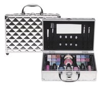 Casuelle coffret de maquillage argenté 41 pièces