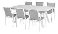 Ocean ensemble de jardin Lanna/Bondi 6 chaises blanc