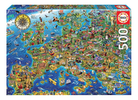 Educa Borras puzzle La folle carte d'Europe