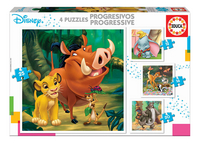 Educa Borras puzzle 4 en 1 évolutif Disney Animals