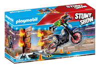 PLAYMOBIL Stunt Show 70553 Pilote de moto et mur de feu