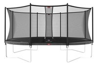 Berg trampolineset Grand Favorit L 5,20 x B 3,45 m Grey-Vooraanzicht
