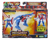 Figurine articulée Avengers Marvel Mech Strike Mechasaurs - Captain America-Avant