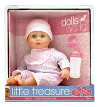 Dolls World poupée souple Little Treasure rose - 38 cm-Avant