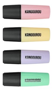 Kangourou surligneur fluo Mini Pastel - 4 pièces-Avant