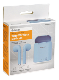 Denver True Wireless oortjes TWE-46 lichtblauw-Linkerzijde