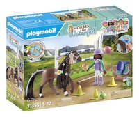 PLAYMOBIL Horses of Waterfall 71355 Zoe & Blaze avec parcours d'obstacles