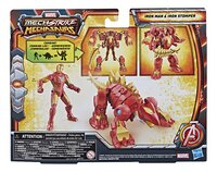 Actiefiguur Avengers Marvel Mech Strike Mechasaurs - Iron Man-Achteraanzicht