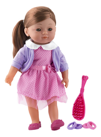 Dolls World zachte pop Elizabeth brunette - 36 cm