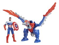 Actiefiguur Avengers Marvel Mech Strike Mechasaurs - Captain America