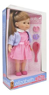 Dolls World zachte pop Elizabeth brunette - 36 cm-Linkerzijde