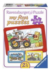 Ravensburger puzzle 3 en 1 My First Excavateur, tracteur et chargeur à bascule