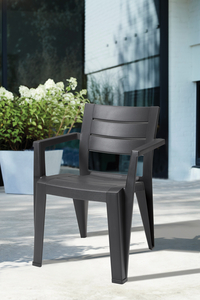 Keter chaise de jardin Julie gris graphite-Image 1