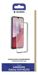 bigben Silisoft cover voor Samsung Galaxy A14/A14 5G transparant