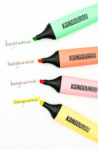 Kangourou surligneur fluo Pastel - 4 pièces-Image 1