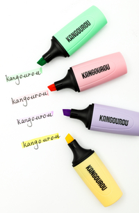 Kangourou surligneur fluo Mini Pastel - 4 pièces-Image 2
