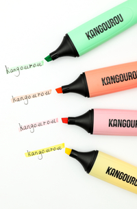 Kangourou surligneur fluo Pastel - 4 pièces-Image 2
