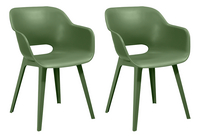 Keter chaise de jardin Akola vert olive - 2 pièces