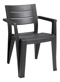 Keter chaise de jardin Julie gris graphite-Côté gauche