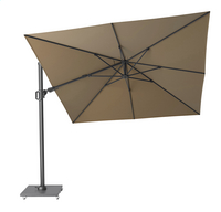 Platinum parasol suspendu Challenger T2 aluminium 3 x 3 m taupe