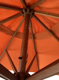 Parasol hout Ø 3 m terracotta-Artikeldetail