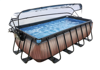 EXIT zwembad met overkapping L 4 x B 2 x H 1 m Wood-commercieel beeld
