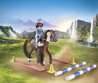 PLAYMOBIL Horses of Waterfall 71355 Zoe & Blaze avec parcours d'obstacles-Image 1