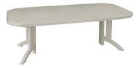 Grosfillex table de jardin à rallonge Vega L 160/220 x Lg 100 cm blanc