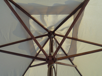 Parasol de luxe en bois FSC 3 x 2 m sable-Détail de l'article