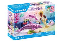 PLAYMOBIL Set de jeu Princess Magic Sirène avec dauphins 71501