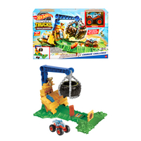 Mattel Set de jeu Hot Wheels Monster Trucks Arena Smashers Rhinomite-Côté gauche