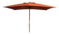 Parasol de luxe en bois FSC 3 x 2 m terracotta-Avant