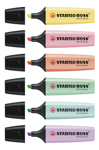 STABILO BOSS Original surligneur fluo Pastel - 6 pièces-Avant
