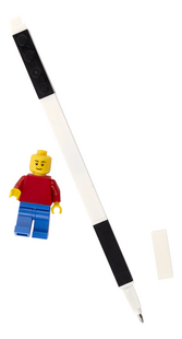 LEGO stylo à bille Gel Pen avec figurine noir-Avant