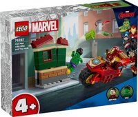 LEGO 76287 Marvel Iron Man avec une moto et Hulk